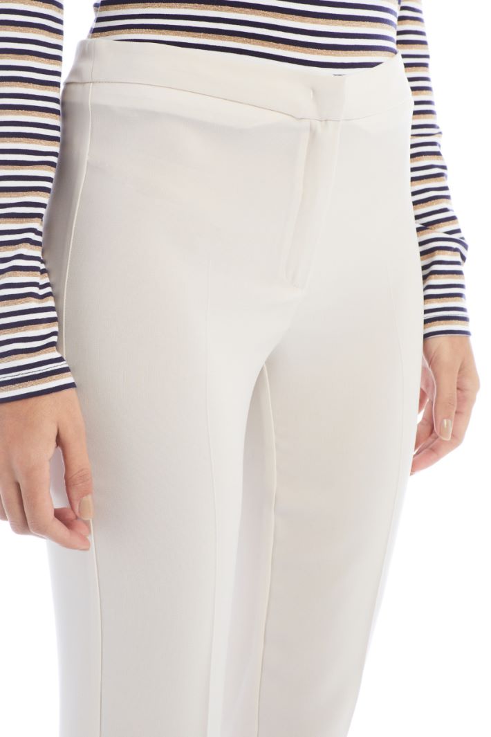 Pantaloni a sigaretta in cady - AVORIO - Fashion Market - 2