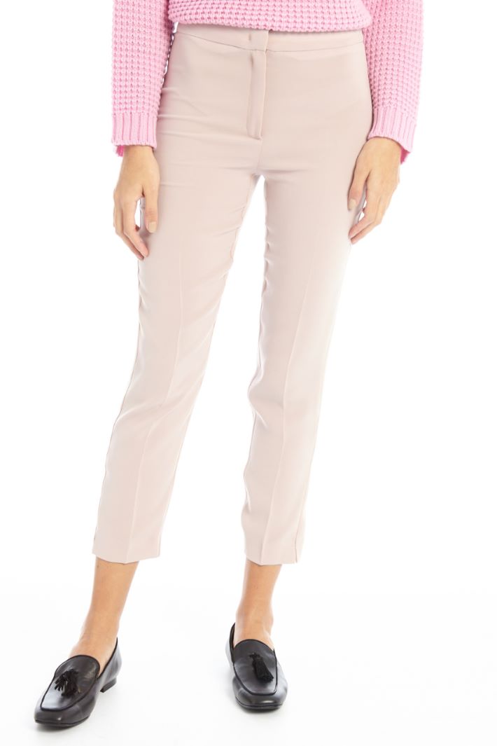 Pantaloni a sigaretta in cady - ROSA CIPRIA - Fashion Market - 4