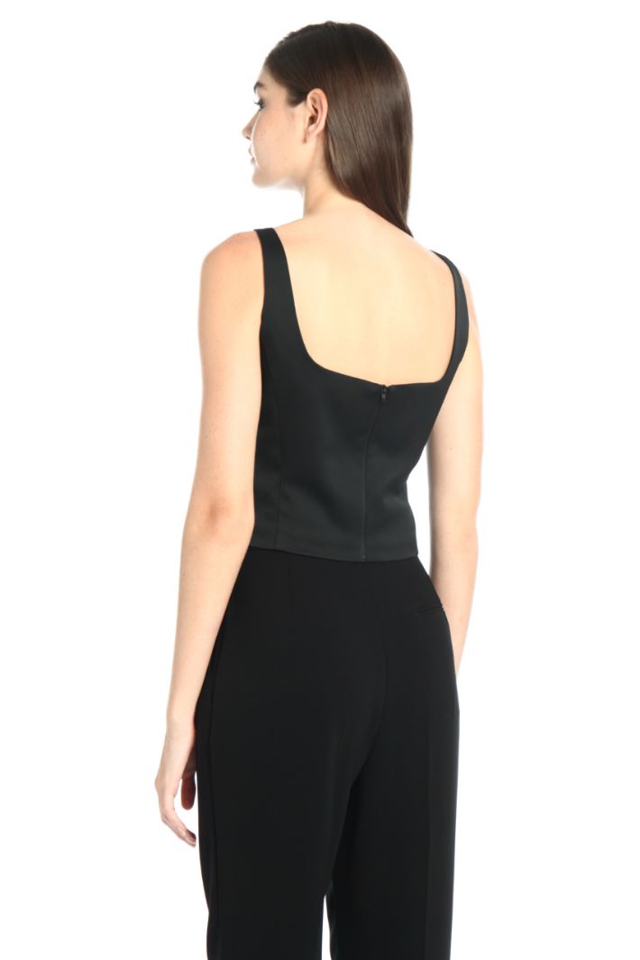 Top corto in raso - NERO - Fashion Market - 2