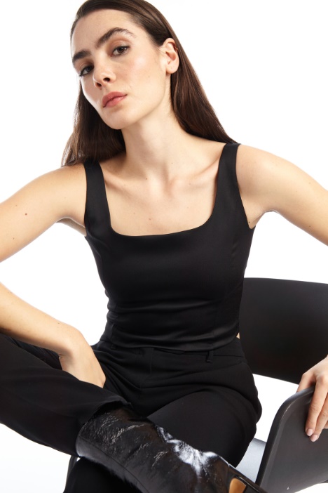 Top corto in raso - Fashion Market