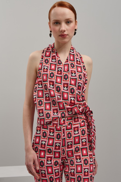 Top in enver satin - Fashion Market