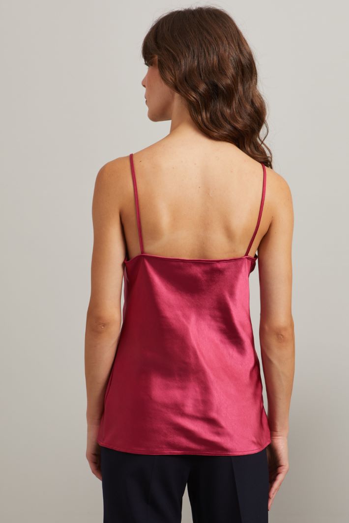 Top in raso - MAGENTA - Fashion Market - 4