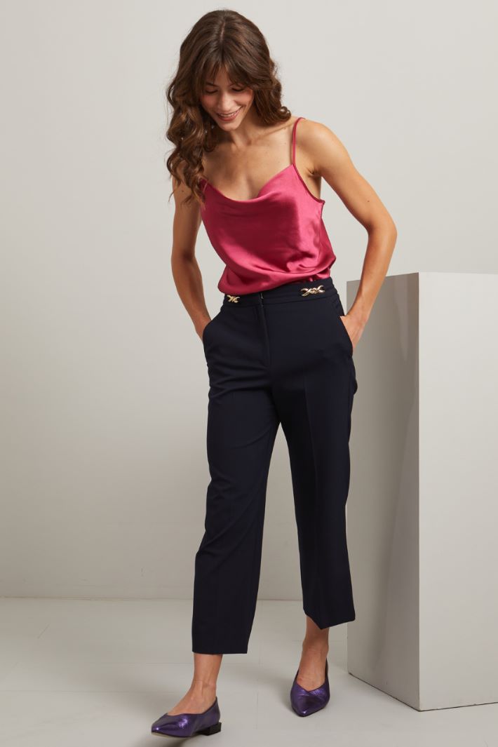 Top in raso - MAGENTA - Fashion Market
