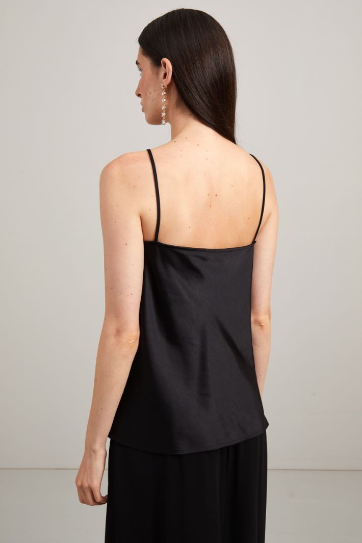 Top in raso - NERO - Fashion Market - 4