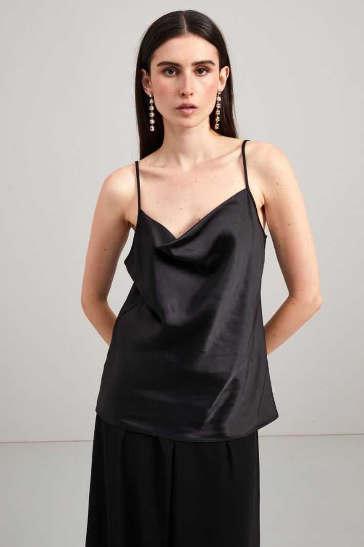 Top in raso - NERO - Fashion Market - 2