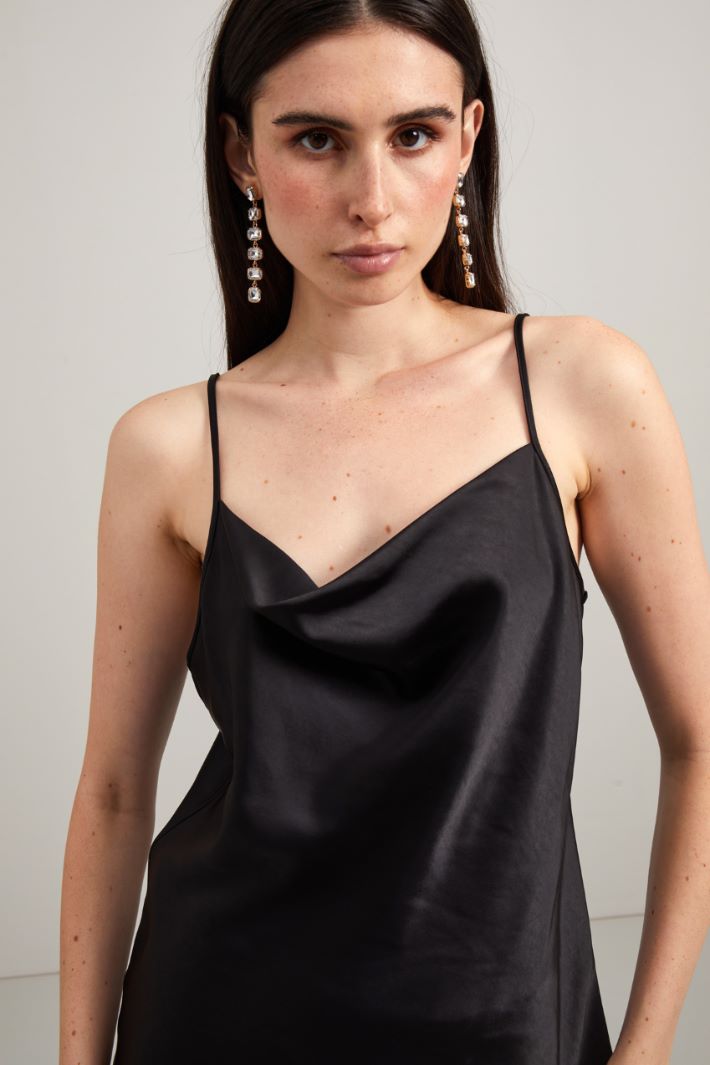 Top in raso - NERO - Fashion Market - 3