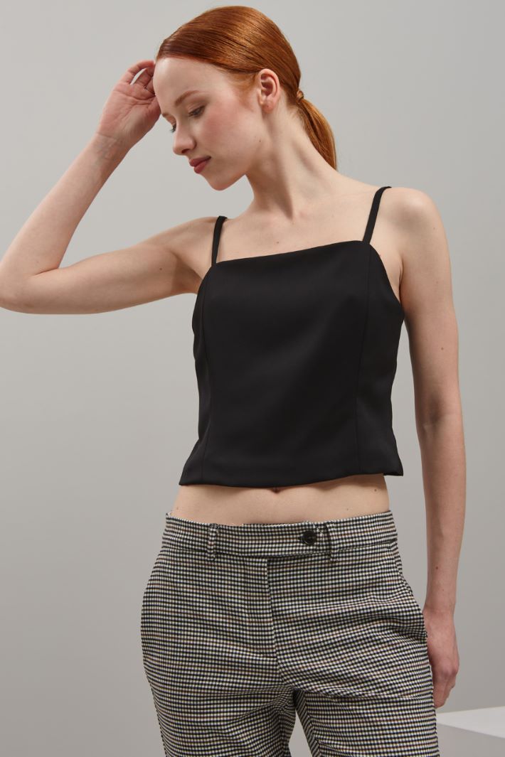 Top in raso - NERO - Fashion Market - 2
