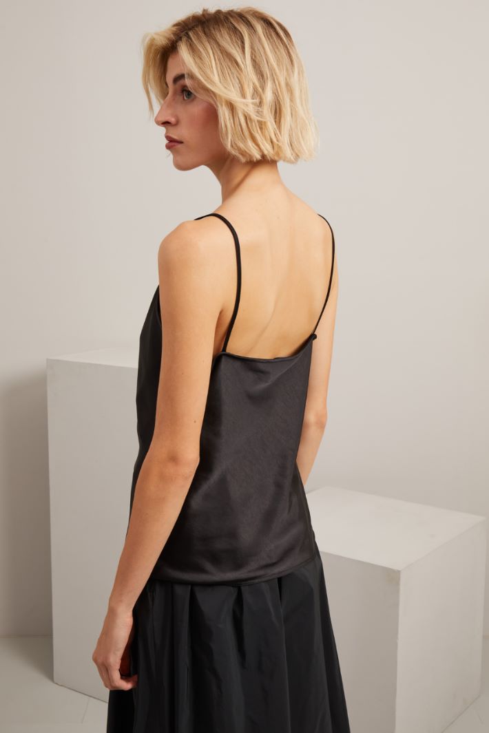 Top in raso - NERO - Fashion Market - 4