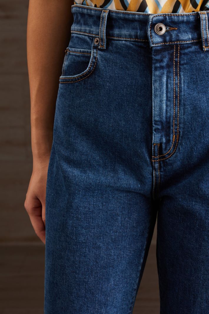 Jeans cropped in cotone - BLU DENIM - Fashion Market - 3