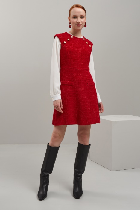 Tubino smanicato in tweed - Fashion Market