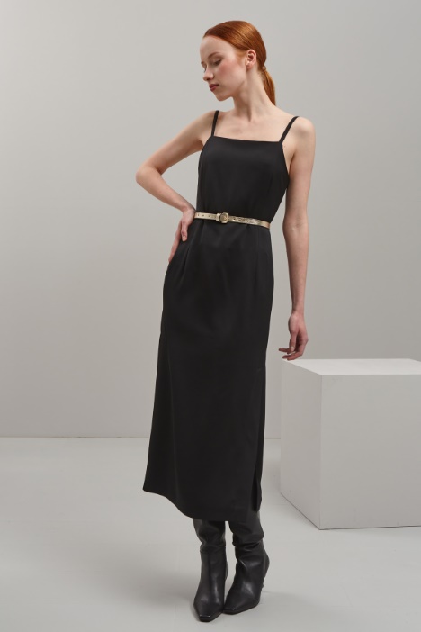 Abito lungo in raso - Fashion Market