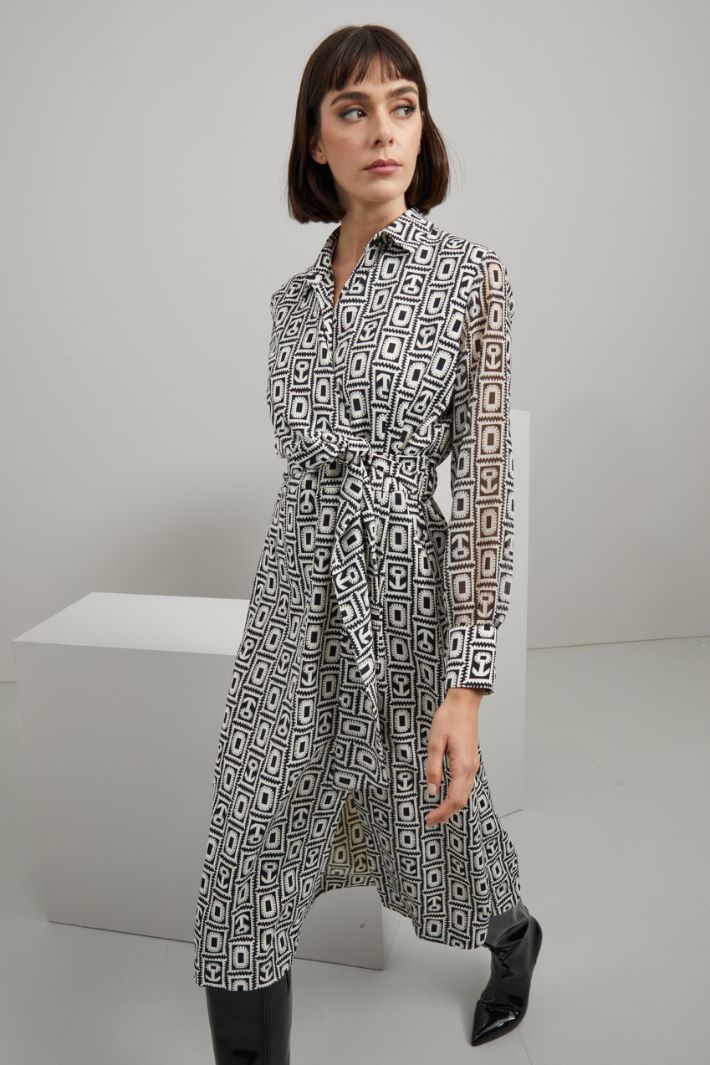 Chemisier in enver satin - NERO PANNA - Fashion Market - 2