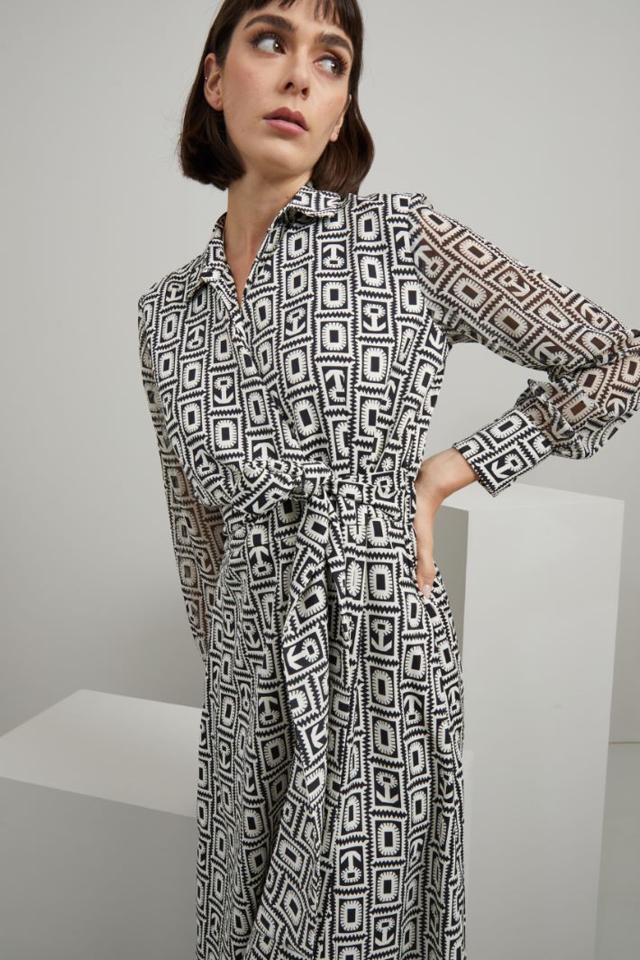 Chemisier in enver satin - NERO PANNA - Fashion Market - 3