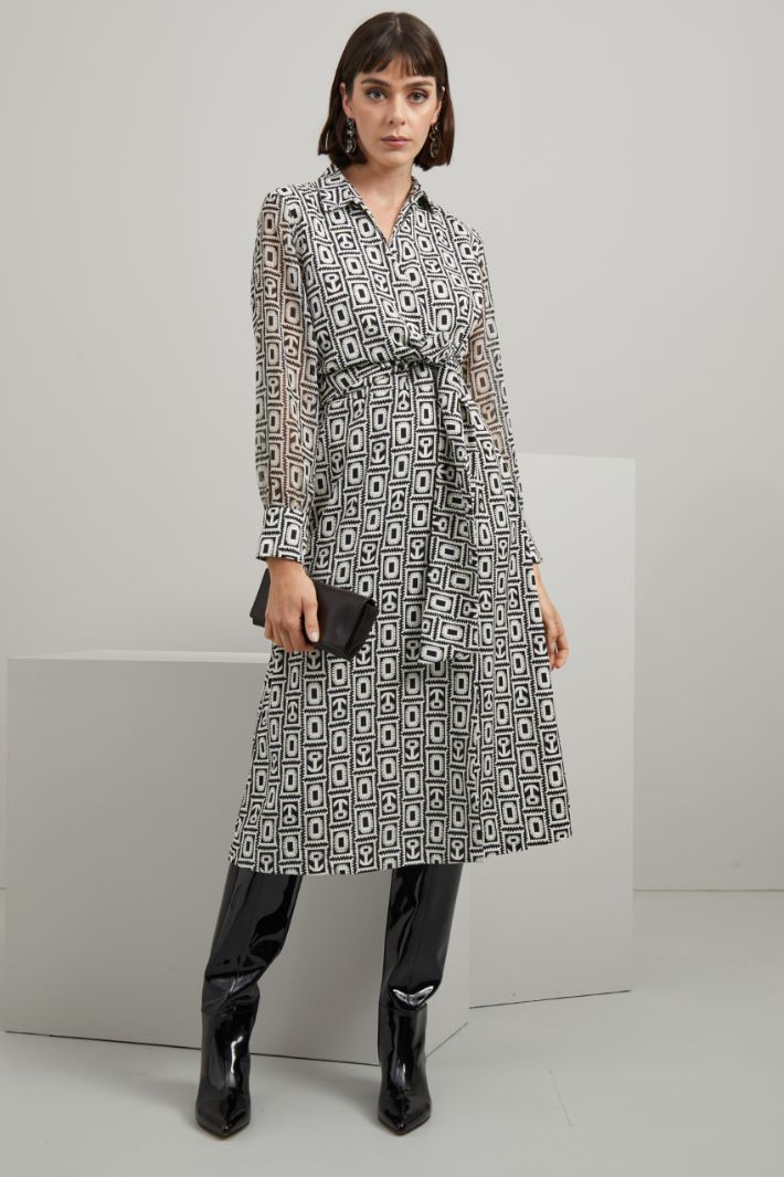 Chemisier in enver satin - NERO PANNA - Fashion Market