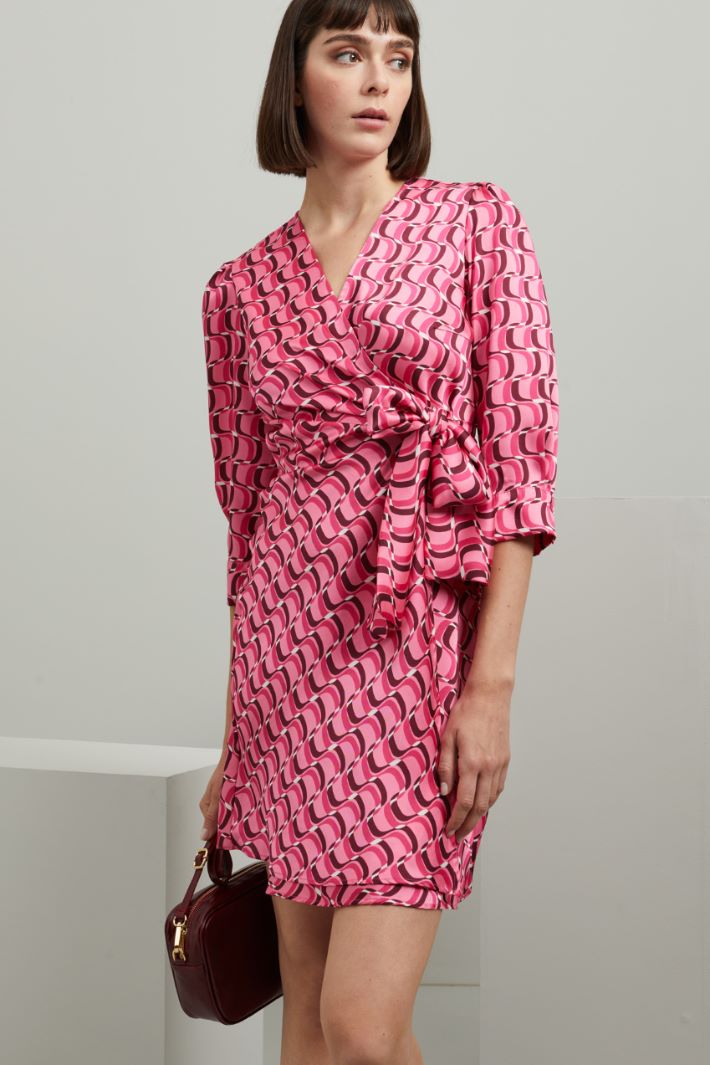 Abito a portafoglio - FUXIA ROSA MARRONE - Fashion Market - 2