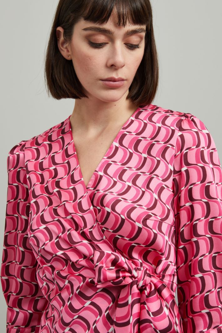 Abito a portafoglio - FUXIA ROSA MARRONE - Fashion Market - 3