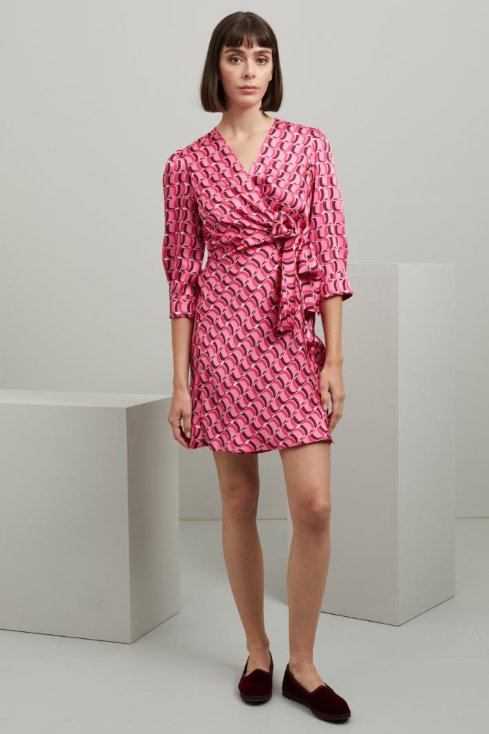 Abito a portafoglio - FUXIA ROSA MARRONE - Fashion Market