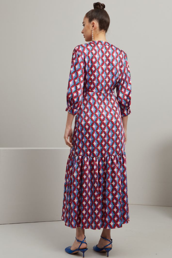 Abito in twill - MAGENTA AZZURRO VERDE - Fashion Market - 4