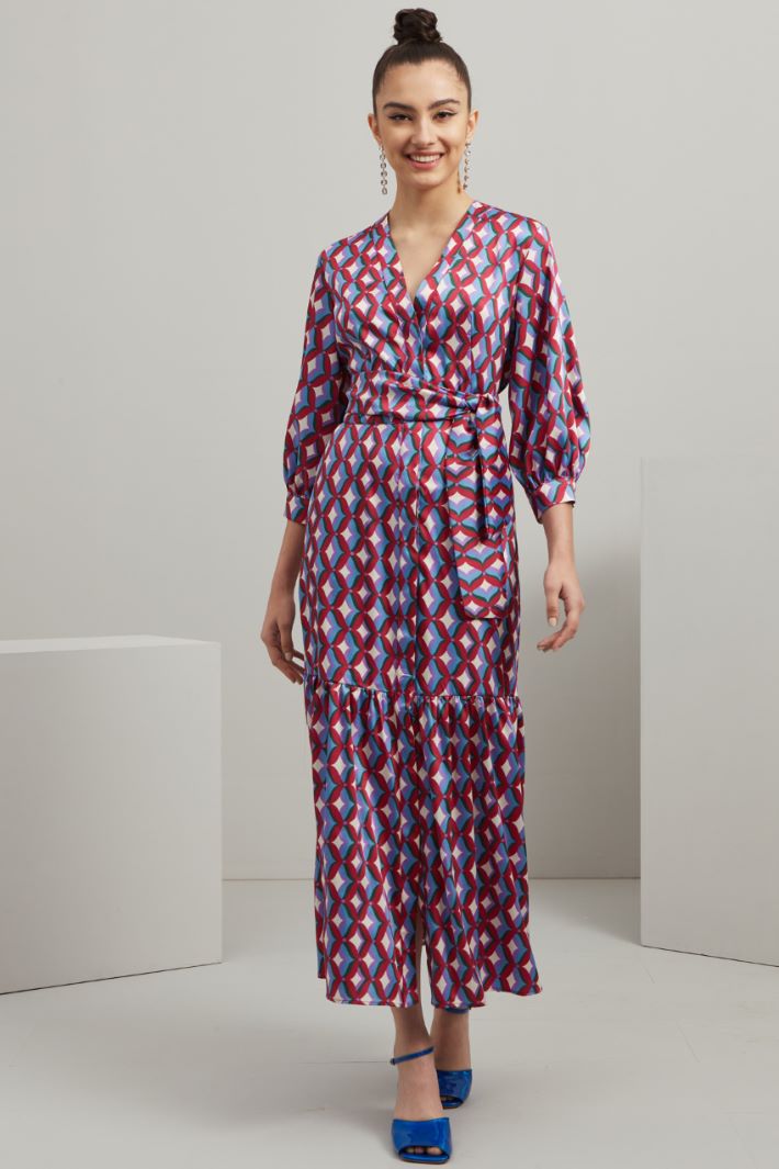 Abito in twill - MAGENTA AZZURRO VERDE - Fashion Market - 2