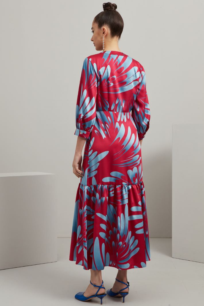 Abito in twill - FUCSIA AZZURRO - Fashion Market - 4