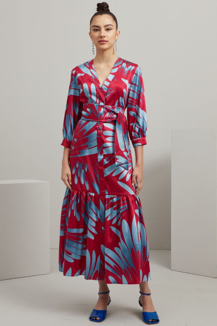 Abito in twill - FUCSIA AZZURRO - Fashion Market - 2