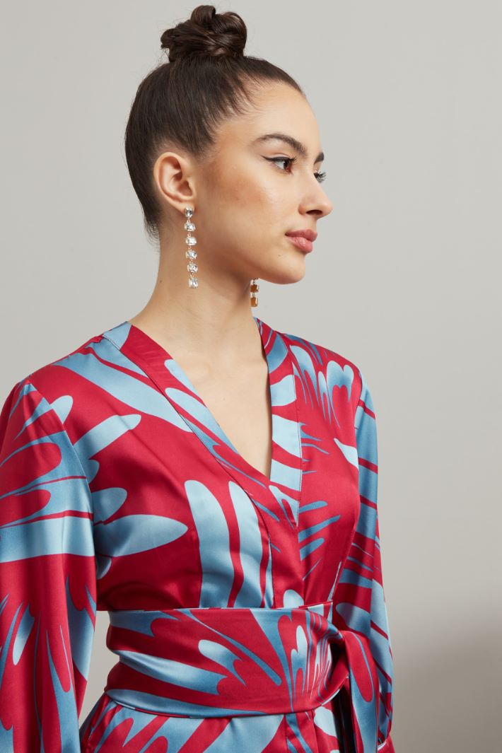 Abito in twill - FUCSIA AZZURRO - Fashion Market - 3