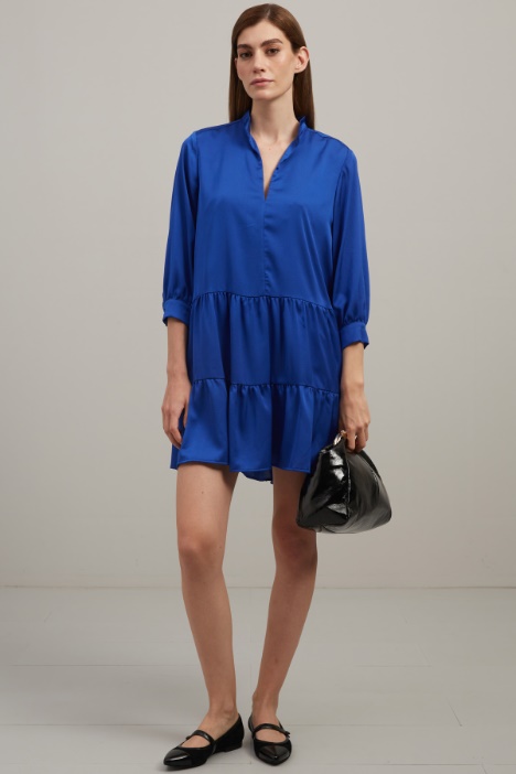 Abito a grembiule in raso - Fashion Market