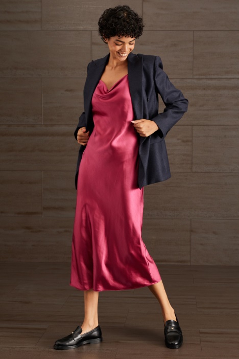 Slip dress in raso - Fashion Market