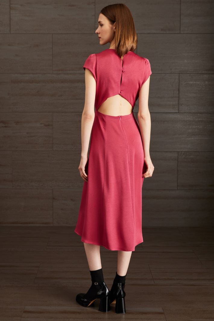 Abito lungo in enver satin - CICLAMINO - Fashion Market - 4