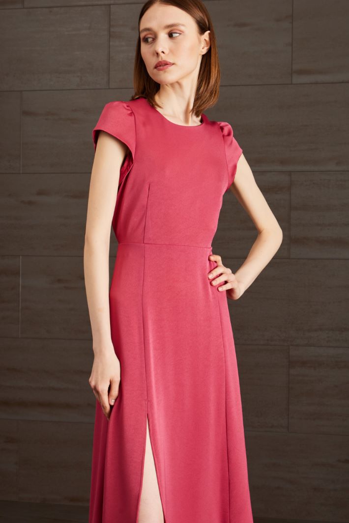 Abito lungo in enver satin - CICLAMINO - Fashion Market - 3