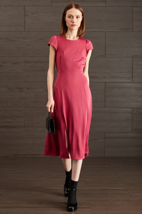 Abito lungo in enver satin - Fashion Market