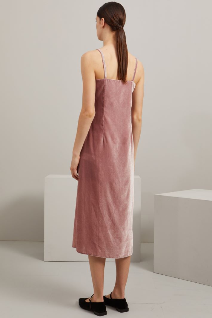 Slip dress in velluto - ROSA ANTICO - Fashion Market - 4