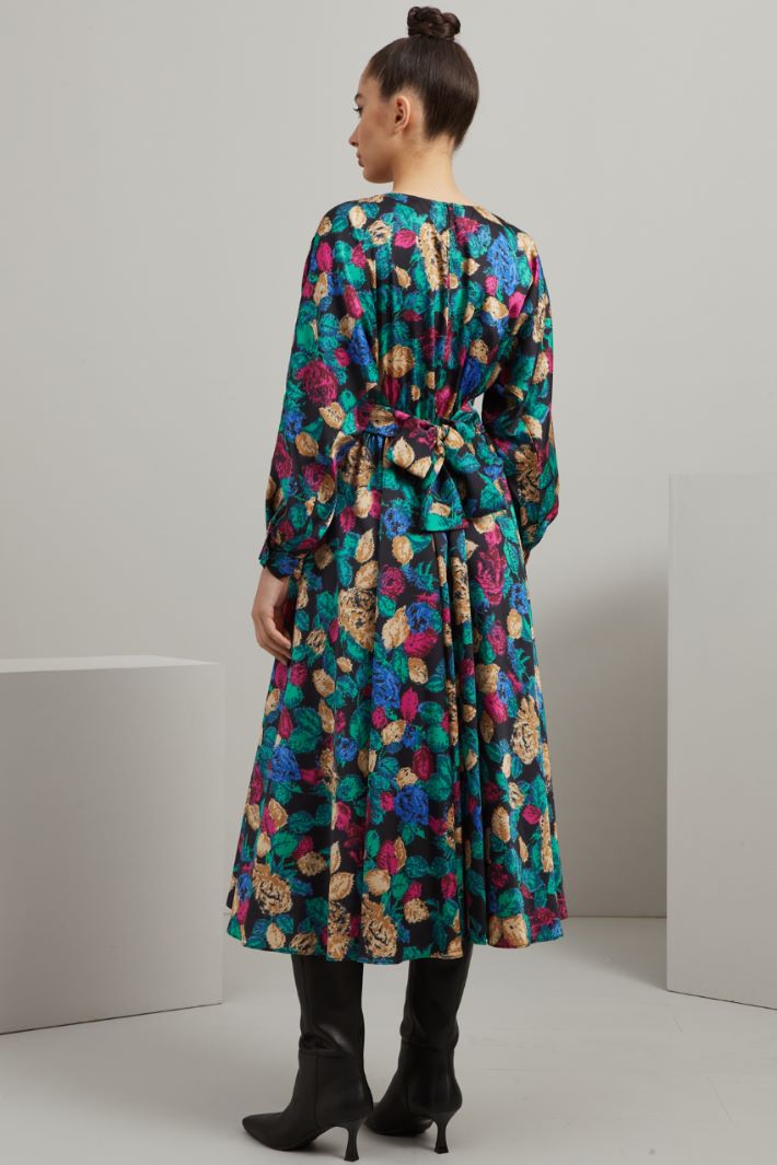 Abito in twill - NERO MAGENTA VERDE - Fashion Market - 4