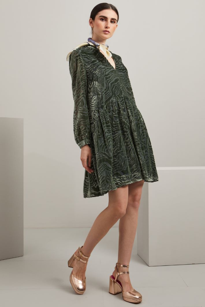 Abito in velluto - SALVIA - Fashion Market