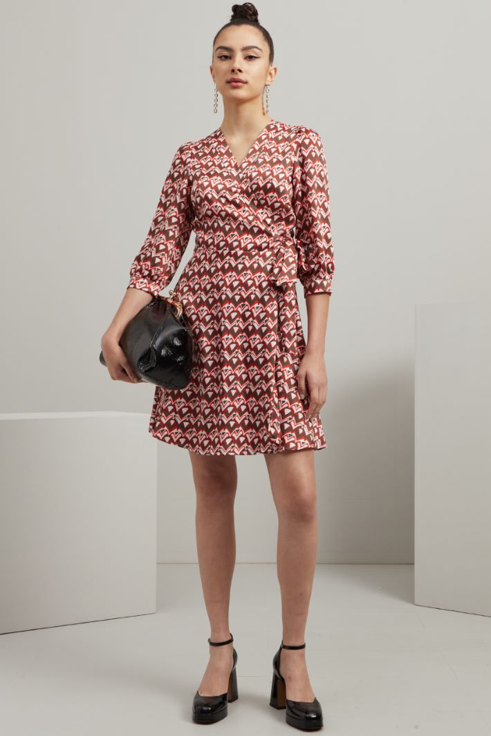 Abito a portafoglio - ROSSO GRIGIO BIANCO - Fashion Market
