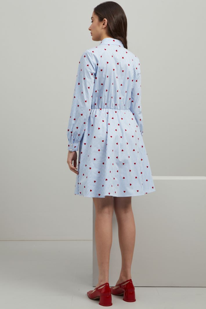 Chemisier in popeline - AZZURRO BIANCO ROSSO - Fashion Market - 4