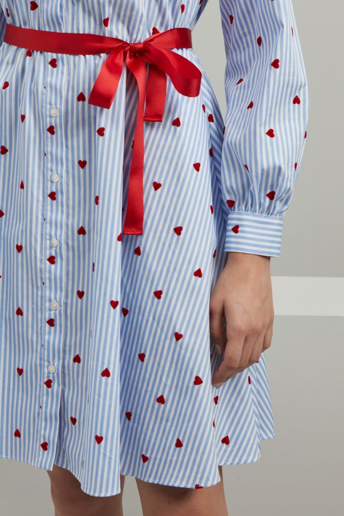 Chemisier in popeline - AZZURRO BIANCO ROSSO - Fashion Market - 3