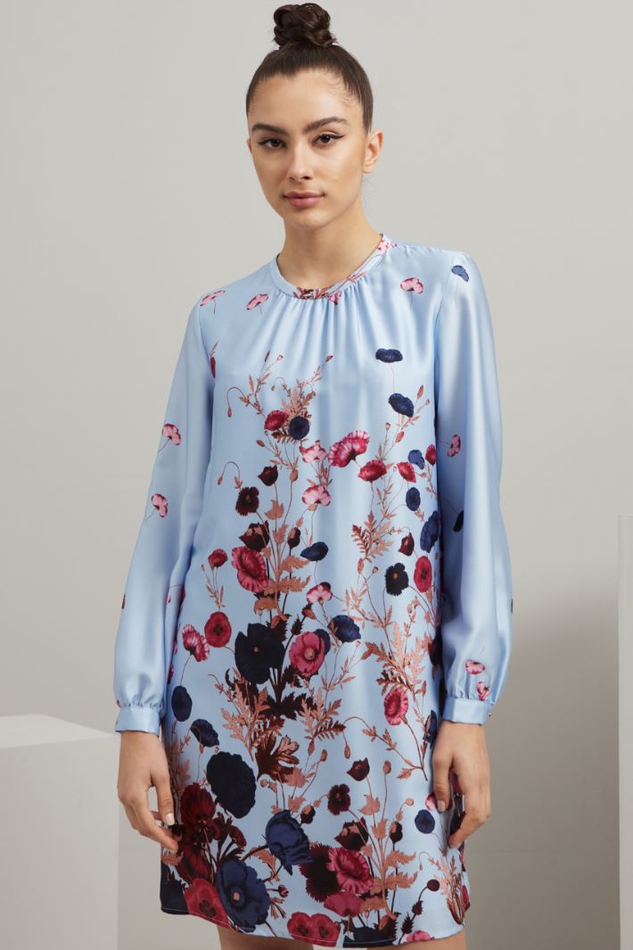 Abito in raso - CELESTE ROSA - Fashion Market - 2