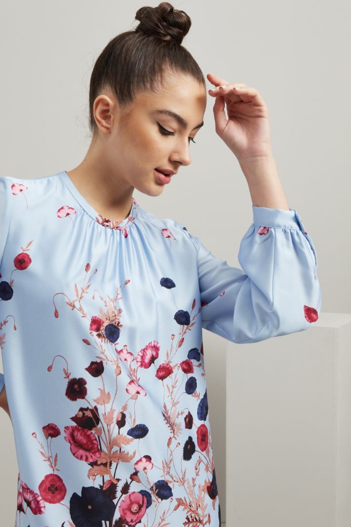 Abito in raso - CELESTE ROSA - Fashion Market - 3