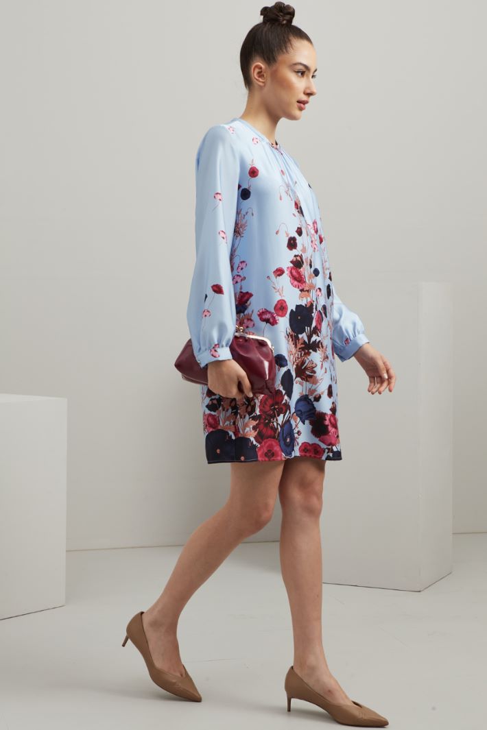 Abito in raso - CELESTE ROSA - Fashion Market