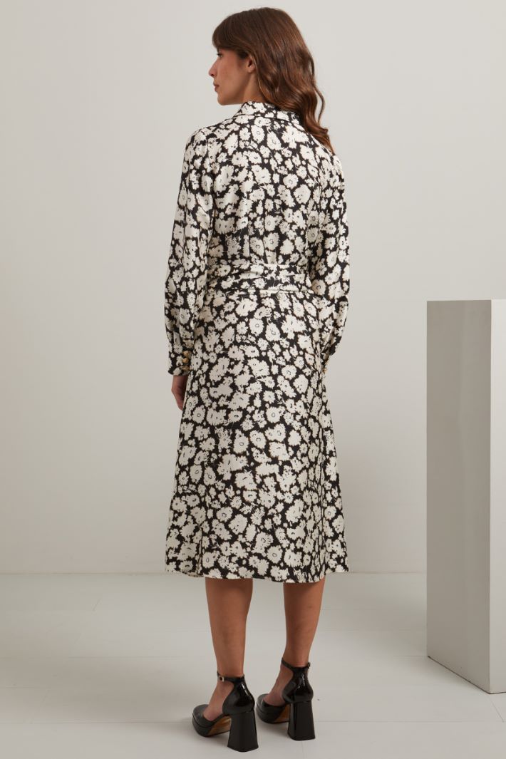 Chemisier in twill - NERO AVORIO BEIGE - Fashion Market - 4