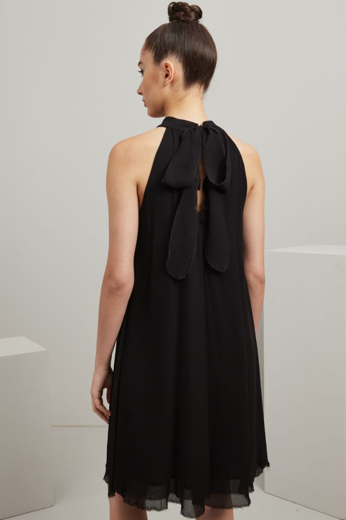 Abito in georgette - NERO - Fashion Market - 4