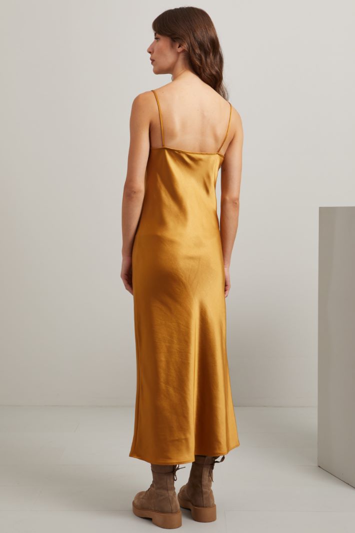 Slip dress in raso - SENAPE - Fashion Market - 4