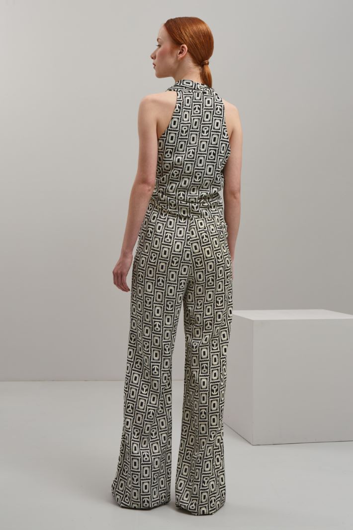 Tuta in enver satin - BIANCO PANNA NERO - Fashion Market - 4