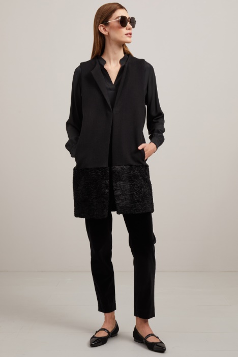 Gilet in panno e velluto - Fashion Market