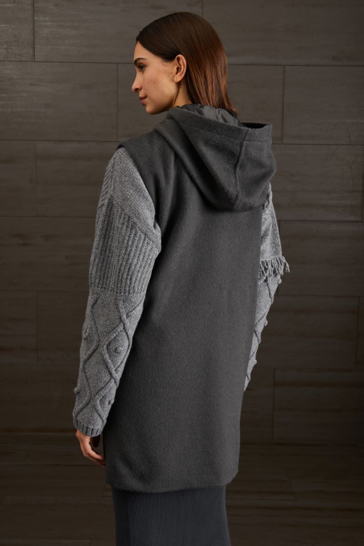 Gilet con cappuccio - GRIGIO - Fashion Market - 4