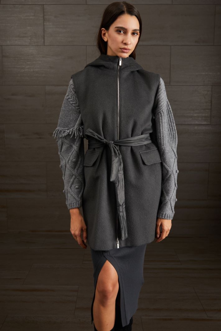 Gilet con cappuccio - GRIGIO - Fashion Market - 2