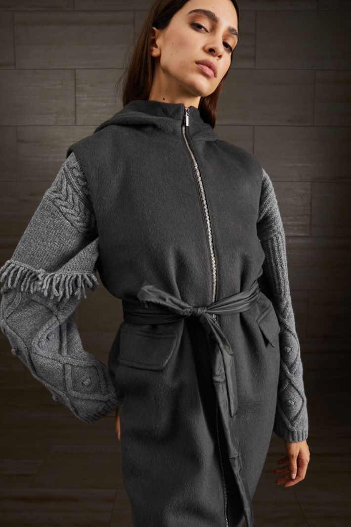 Gilet con cappuccio - GRIGIO - Fashion Market - 3