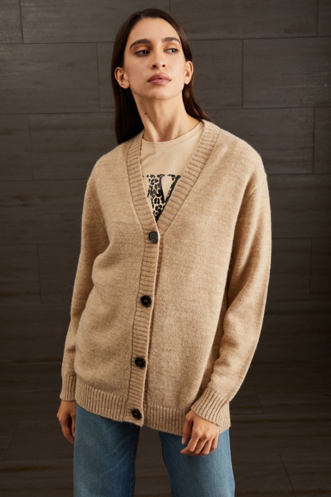 Cardigan in alpaca e lana - Fashion Market
