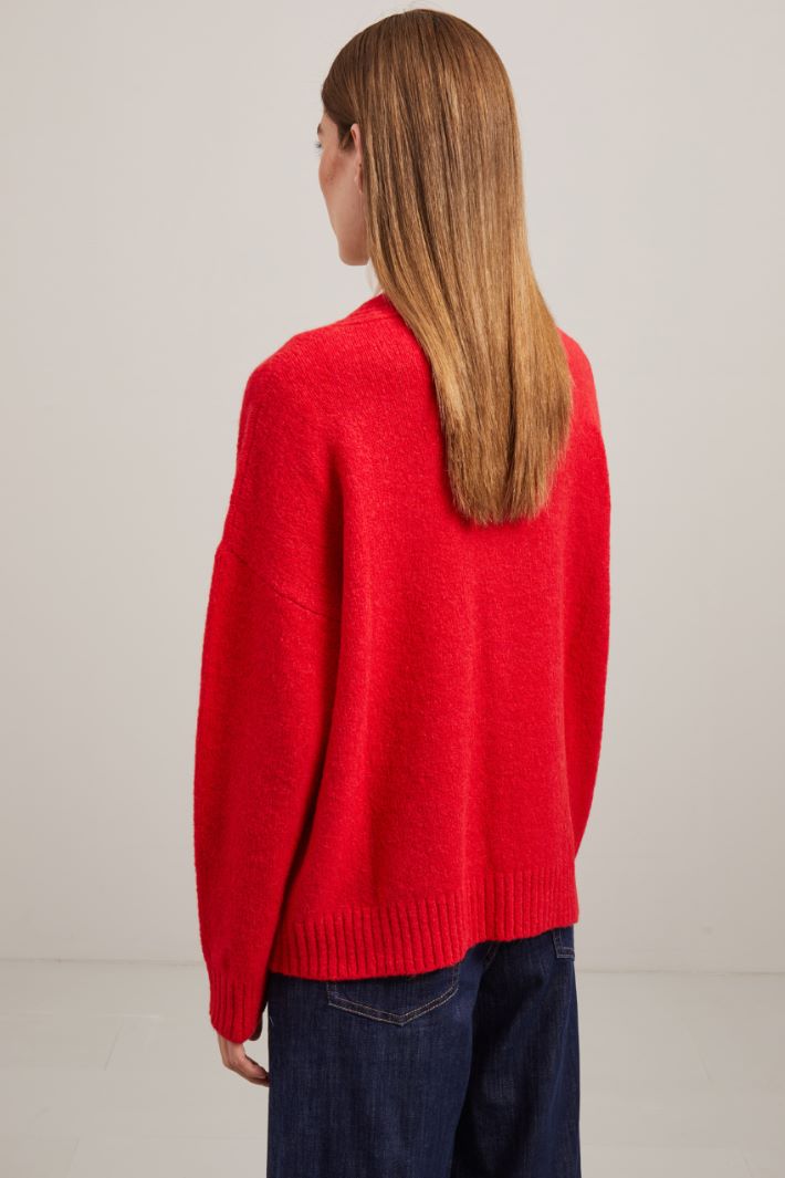 Cardigan in alpaca e cotone - CORALLO - Fashion Market - 4